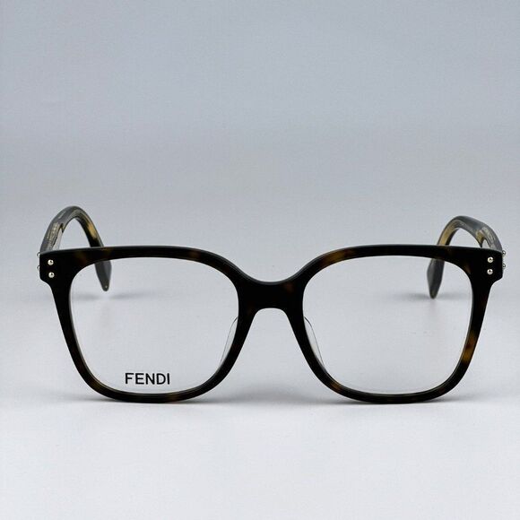 NEW Fendi FE50004I 052 Havana Square Women Eyeglasses FE 50004I - Picture 4 of 13